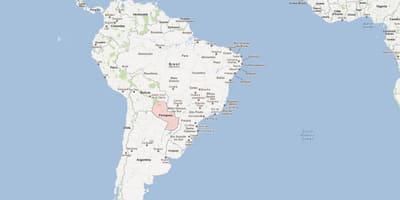 Carte du Paraguay, amérique du sud