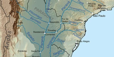 Carte de la rivière Paraguay